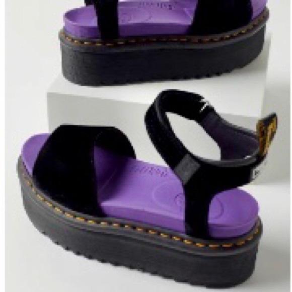 Dr. Martens Shoes - Dr Marten x-girl velour platform sandal